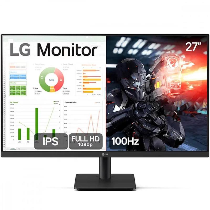 Imagem do produto Monitor PC Gamer LG 27” IPS, Full HD, 100Hz, HDMI - 27MS500-B em Magazine Luiza